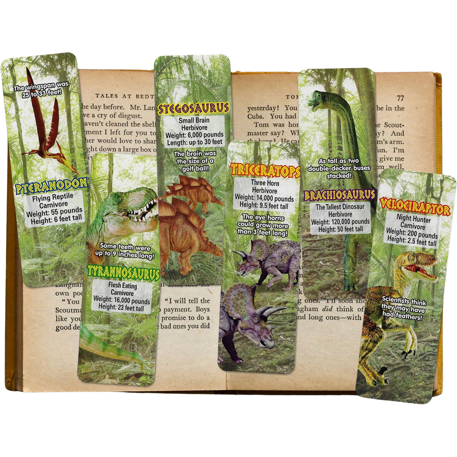 Dinosaur Bookmarks (Pack of 48)