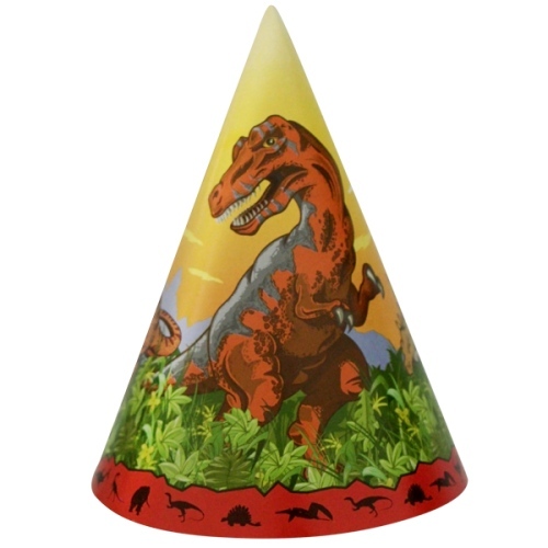 Dinosaur Party Hats (Pack of 8)