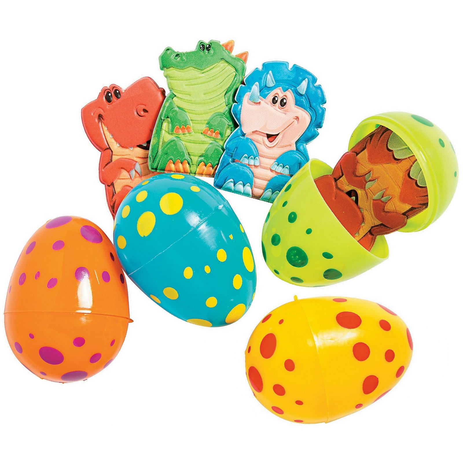 Dinosaur Finger Puppet Filled Plastic Eggs (Pack of 12)