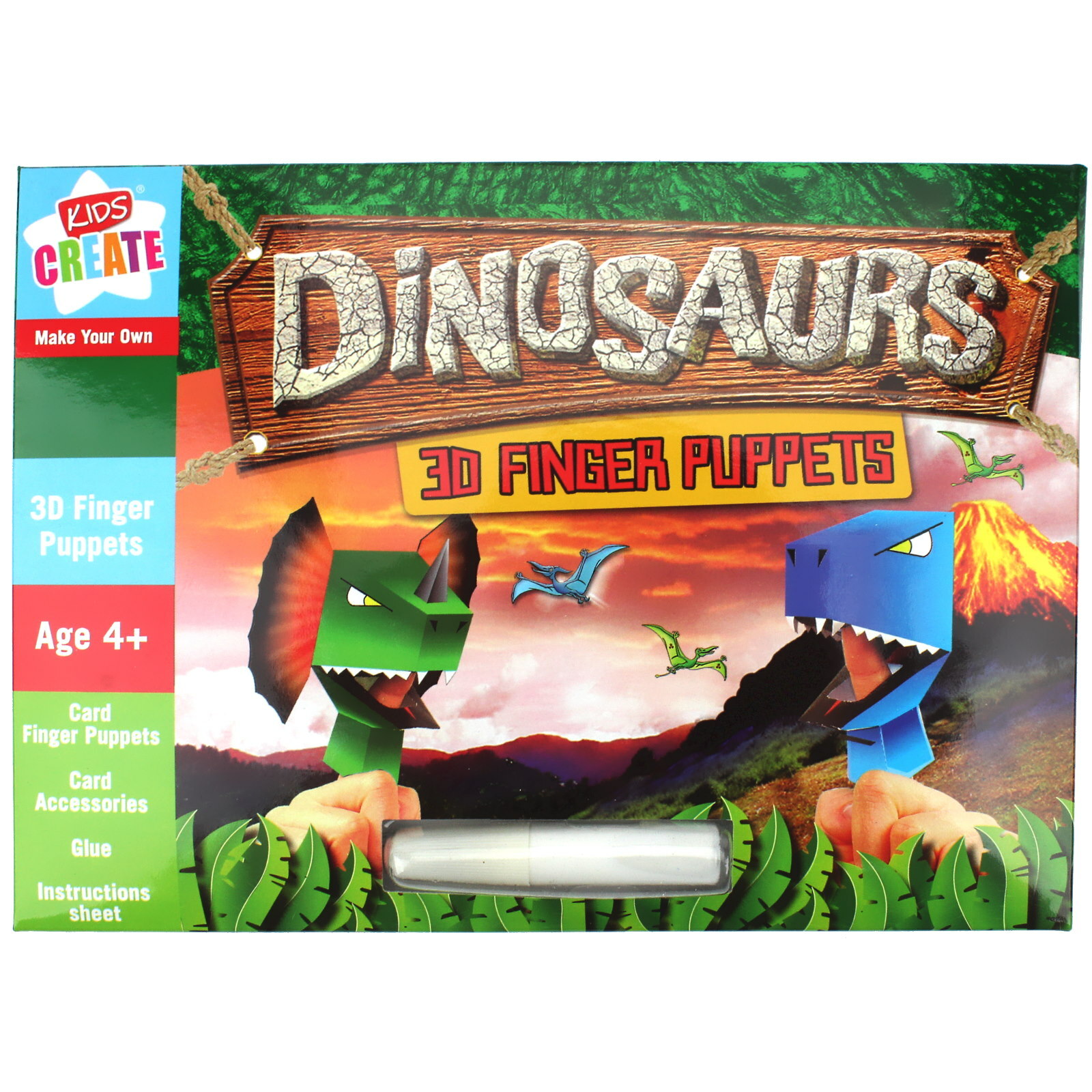 Create Your Own 3D Dinosaur Finger Puppets