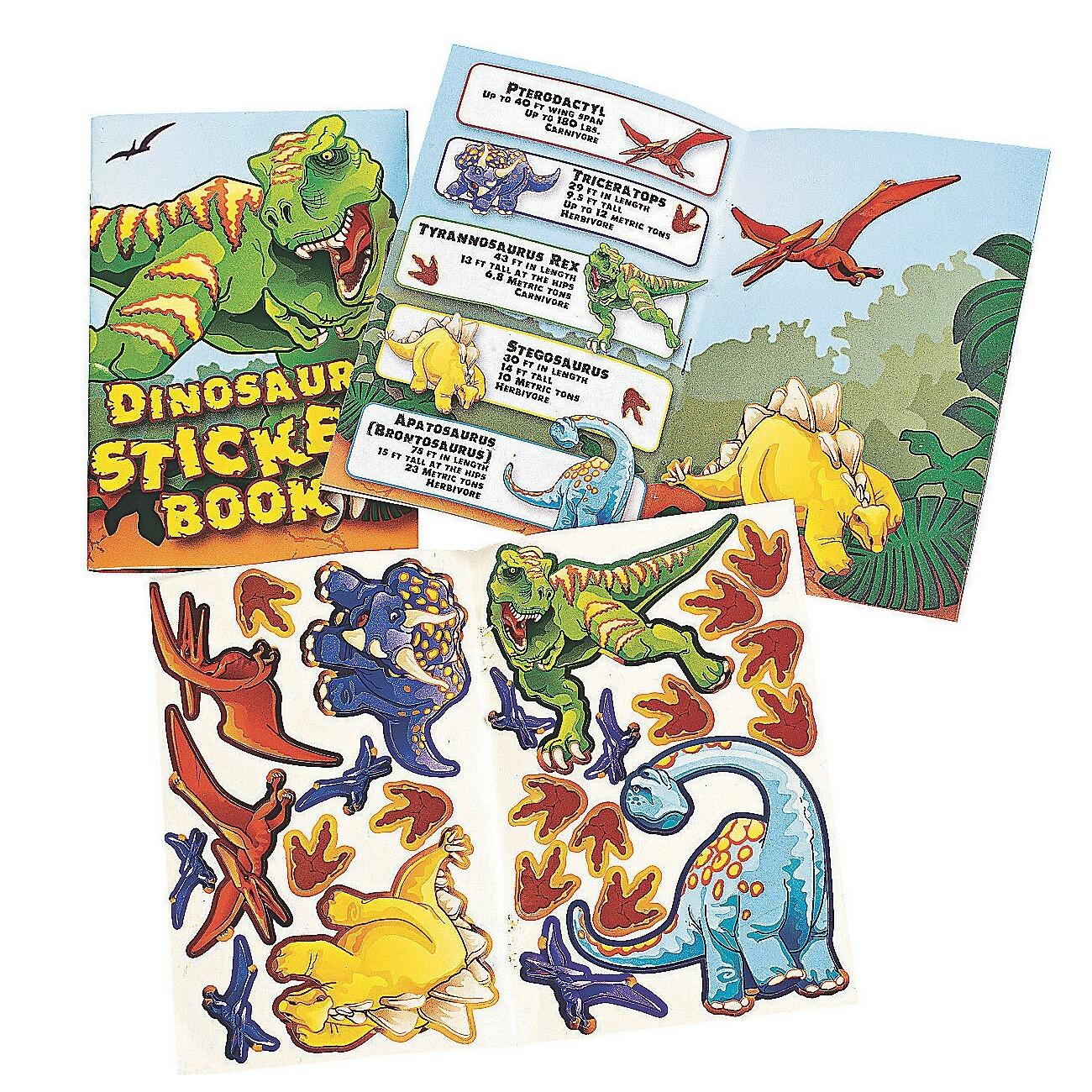 Dinosaur Sticker Activity Books (Pack of 12)