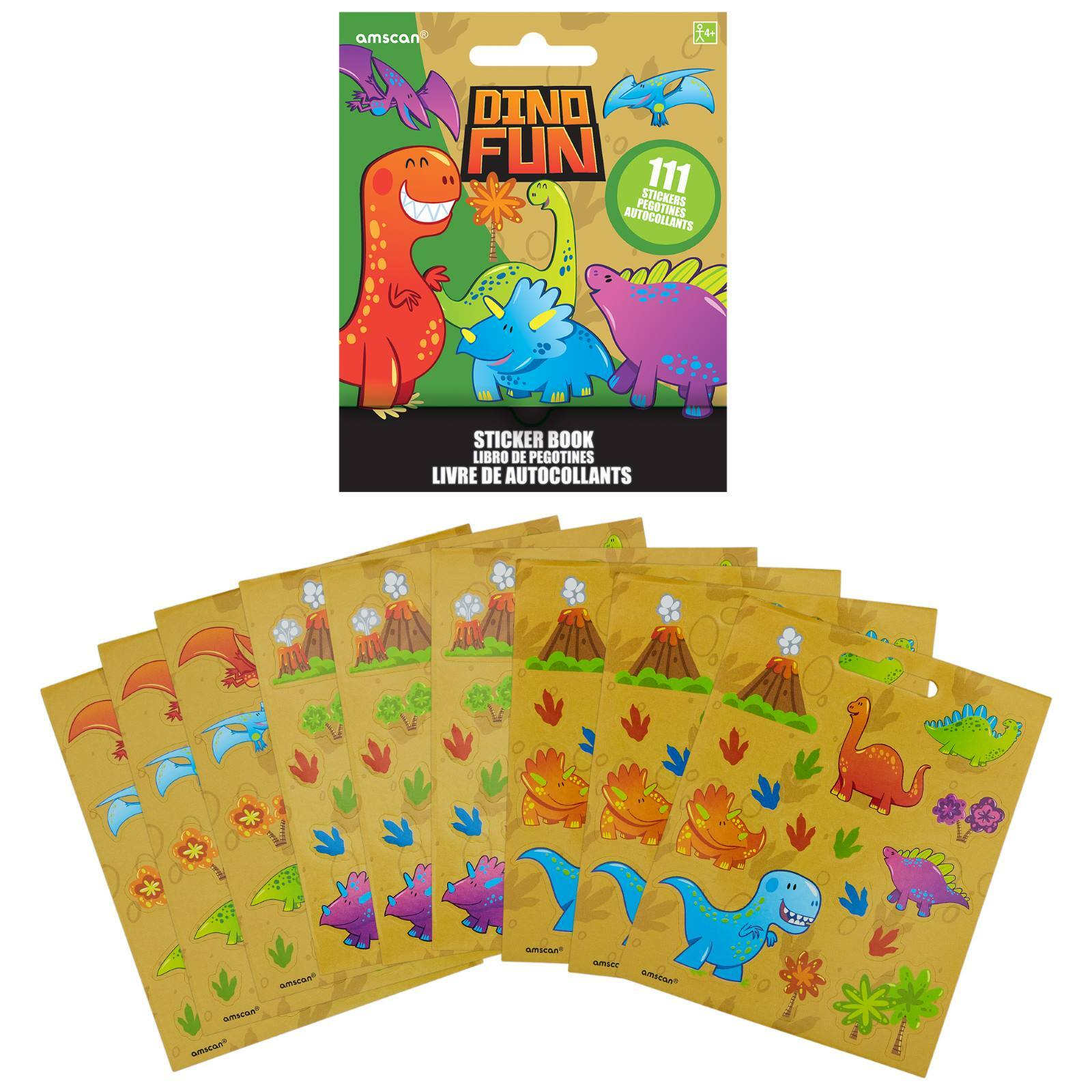 Dino Fun Sticker Book (9 Sheets)