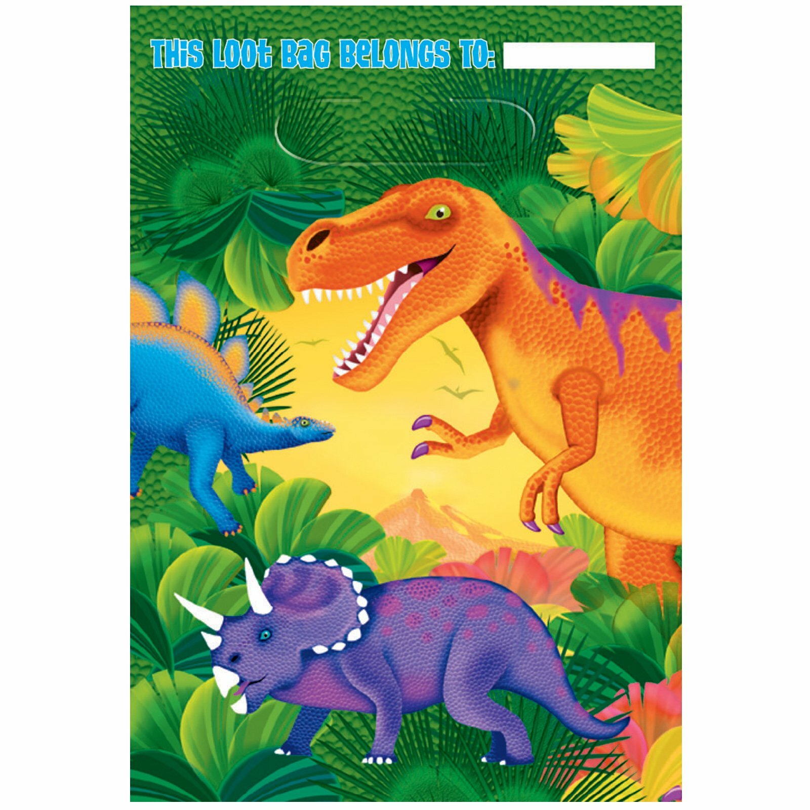 Dinosaur Prehistoric Party Lolly/Treat Bags (Pack of 8)