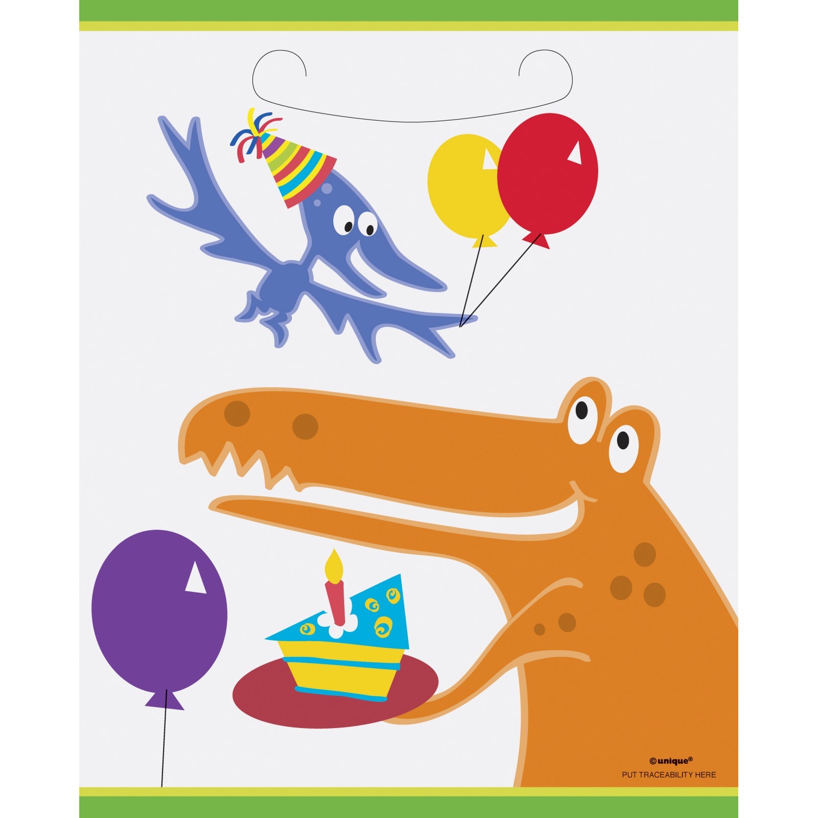 Dino Party Lolly/Treat Bags (Pack of 8)
