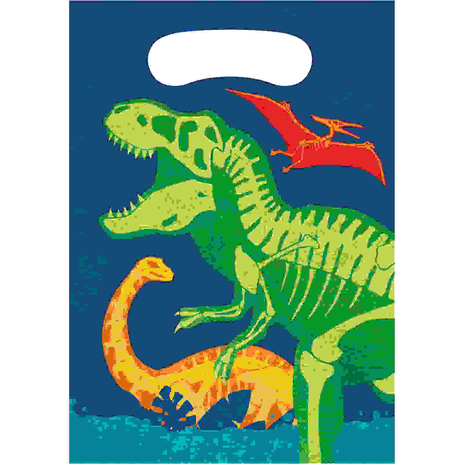 Dino Dig Plastic Lolly/Treat Bags (Pack of 8)
