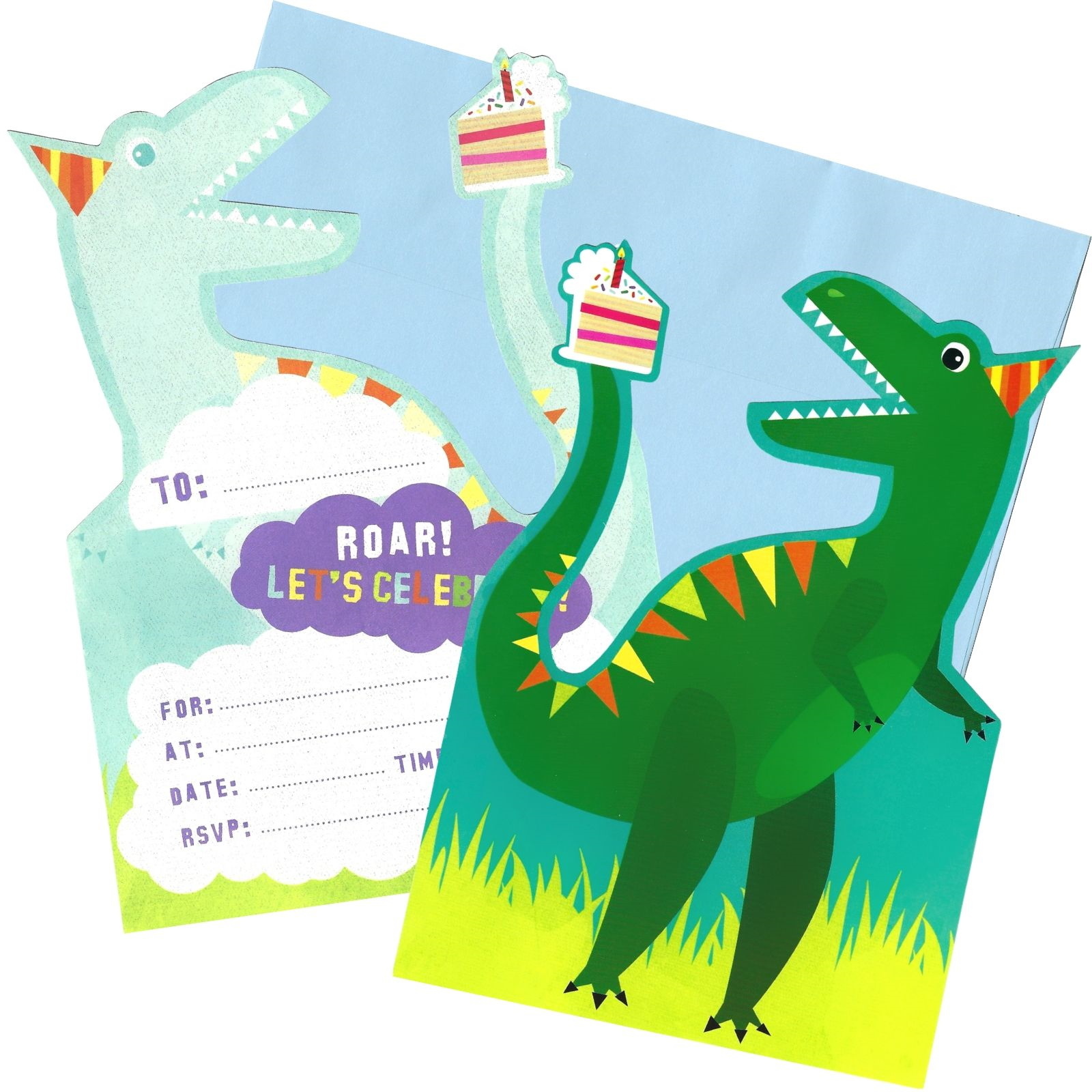 Dinosaur Party Invitations (Pack of 8)