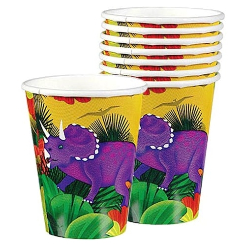 Dinosaur Prehistoric Party Paper Cups (Pack of 8)
