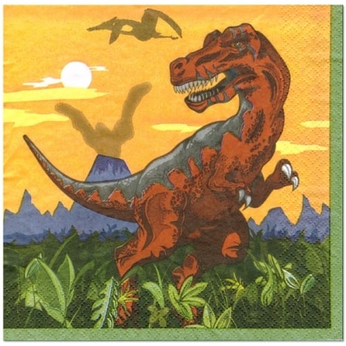 Dinosaur Large Napkins / Serviettes (Pack of 16)