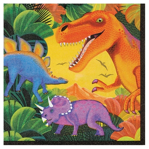 Dinosaur Prehistoric Party Large Napkins / Serviettes (Pack of 16)
