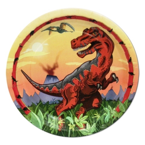 Dinosaur Large Paper Plates (Pack of 8)