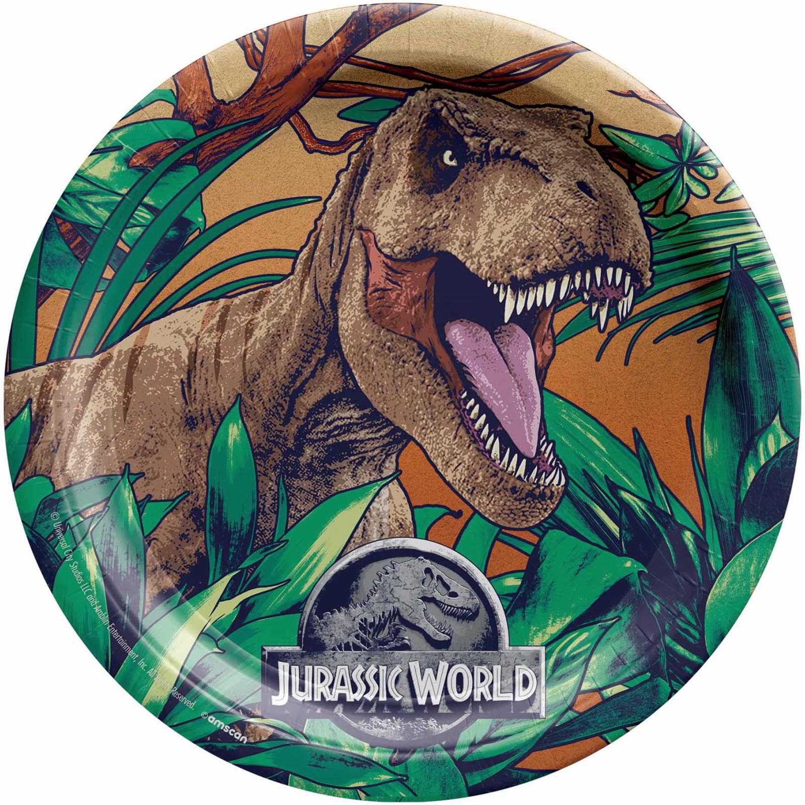 Jurassic Into the Wild Large Paper Plates (Pack of 8)
