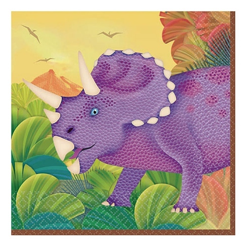 Dinosaur Prehistoric Party Small Napkins / Serviettes (Pack of 16)