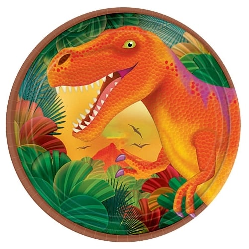 Dinosaur Prehistoric Party Small Paper Plates (Pack of 8)