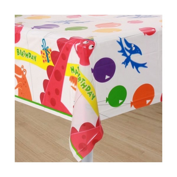 Dino Party Plastic Tablecloth