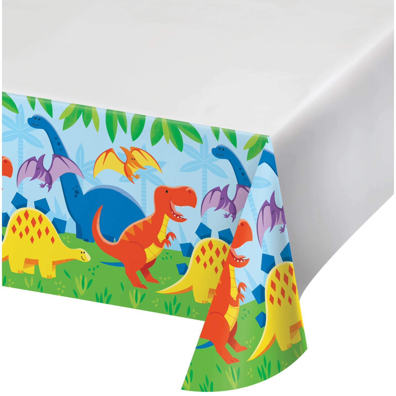 Dinosaur Friends Plastic Tablecloth
