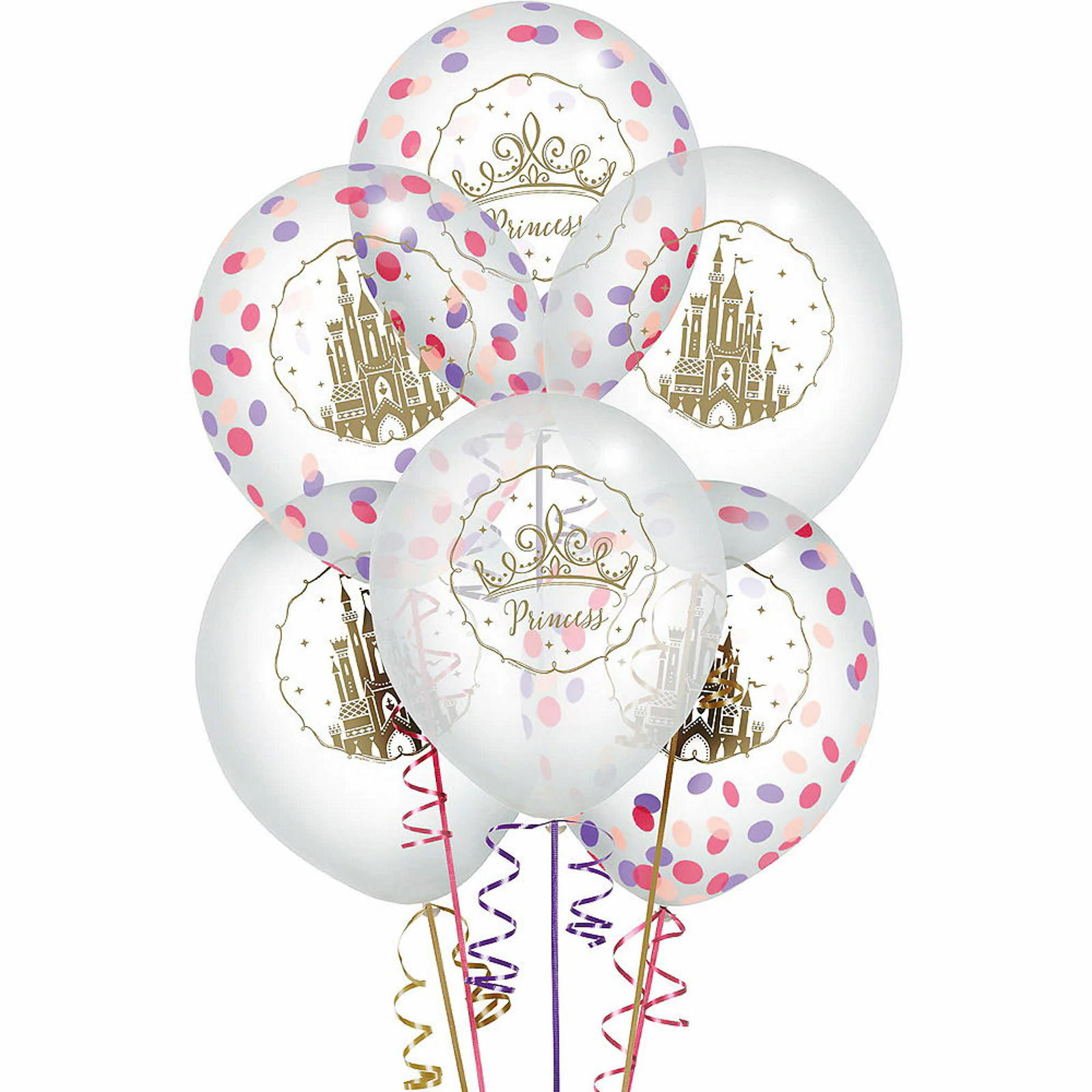 Disney Princess Once Upon A Time Confetti Balloons (Pack of 6)