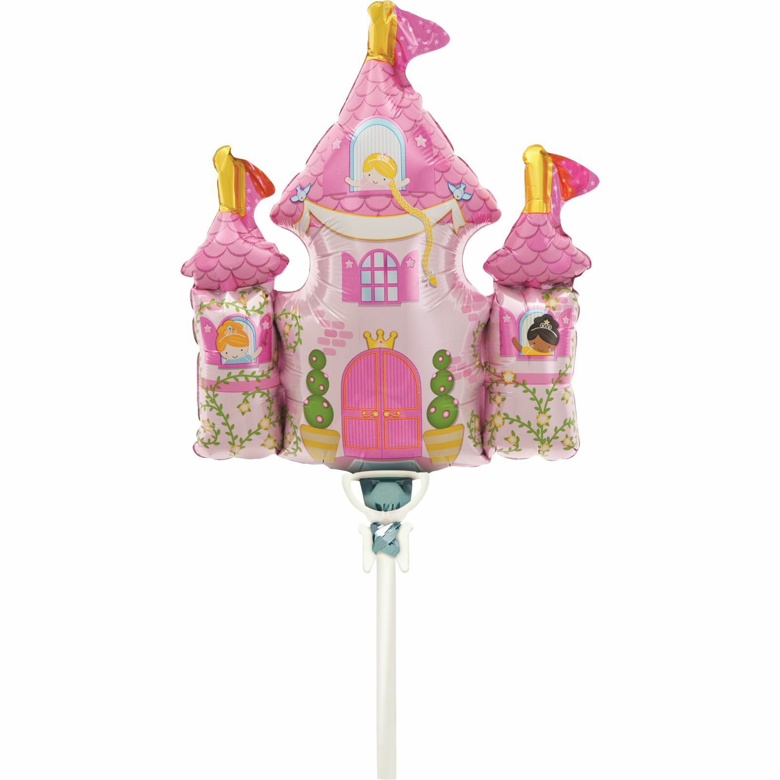 Princess Castle Air Fill Balloon On Stick