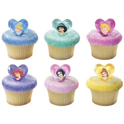 Disney Princess Jewel Cupcake Rings (Pack of 12)