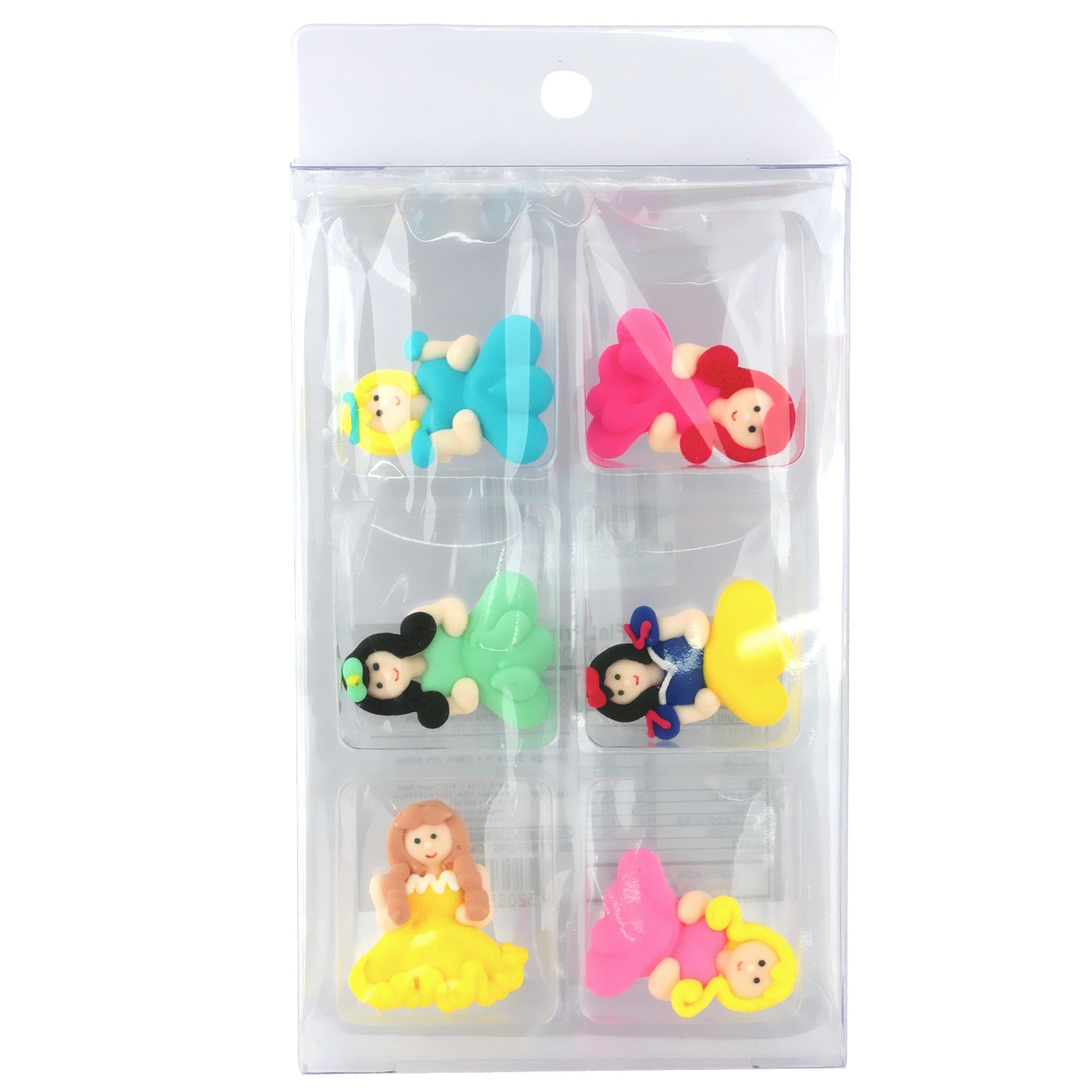 Princess Edible Sugar Cupcake Decorations (Pack of 6) Disney Princess Girls Birthday Party