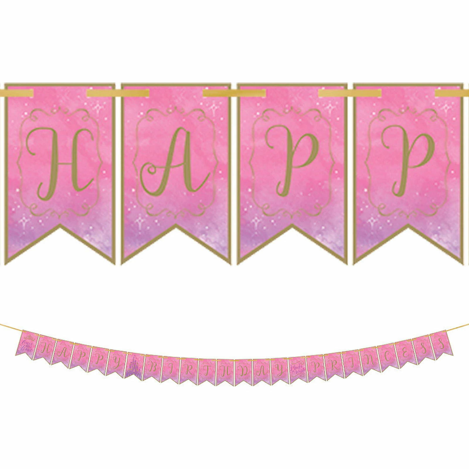 Disney Princess Once Upon A Time Happy Birthday Pennant Banner