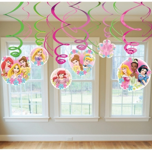 Disney Princess Swirl Decorations (Pack of 12)