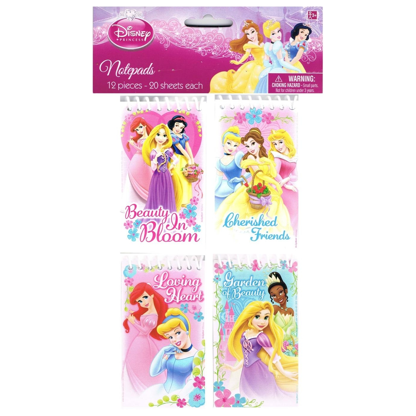Disney Fanciful Princess Mini Notepads (Pack of 12)