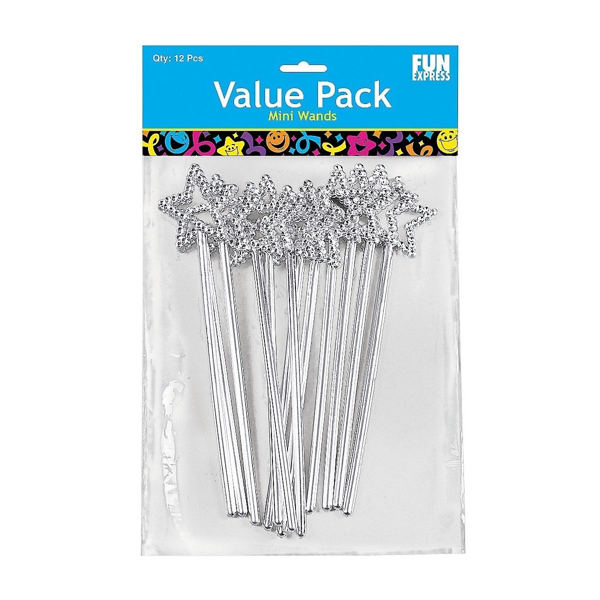 Princess Star Wands Silver (Pack of 12)