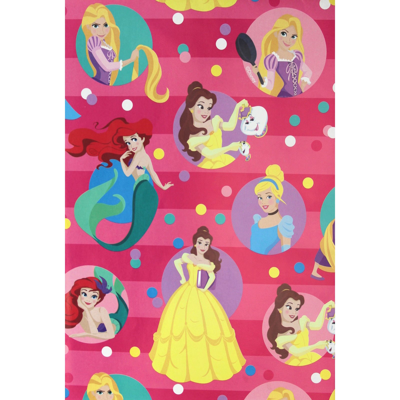 Princess Back Paper Disney Princess Wrapping Paper (1 Sheet) | Disney Princess | Girls ...