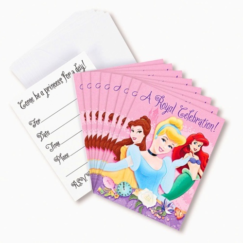 Disney Princess Party Invitations (Pack of 8)