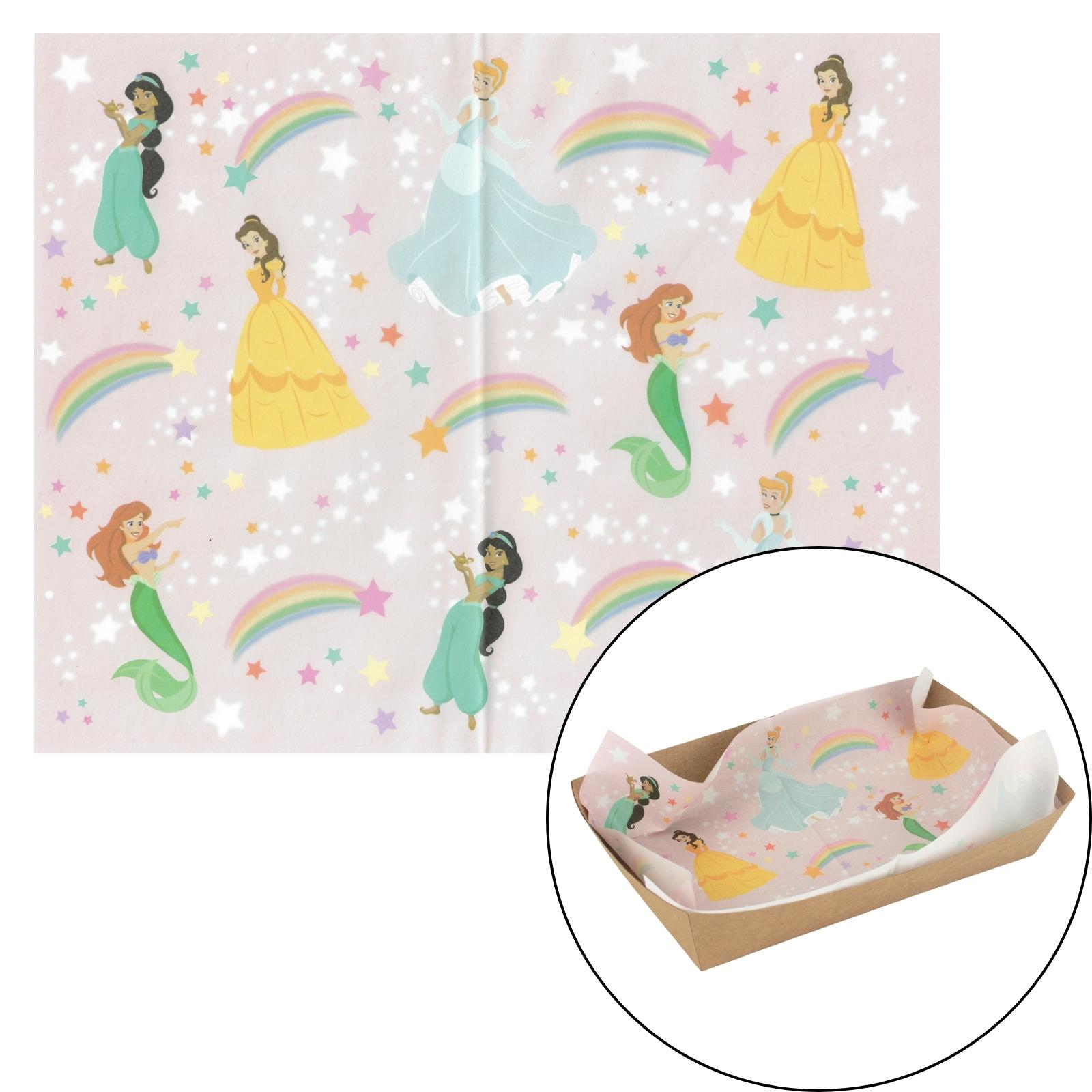 Disney Princess Grease Proof Paper Plate / Tray Liners (8 Sheets)