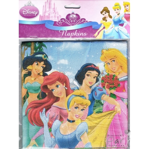 Disney Princess Large Napkins / Serviettes (Pack of 16)