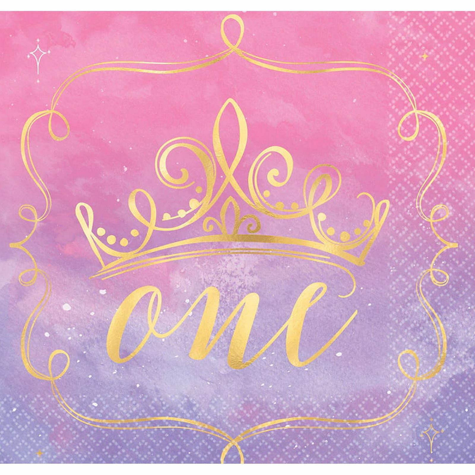 Disney Princess Once Upon A Time 1st Birthday Large Napkins / Serviettes (Pack of 16)