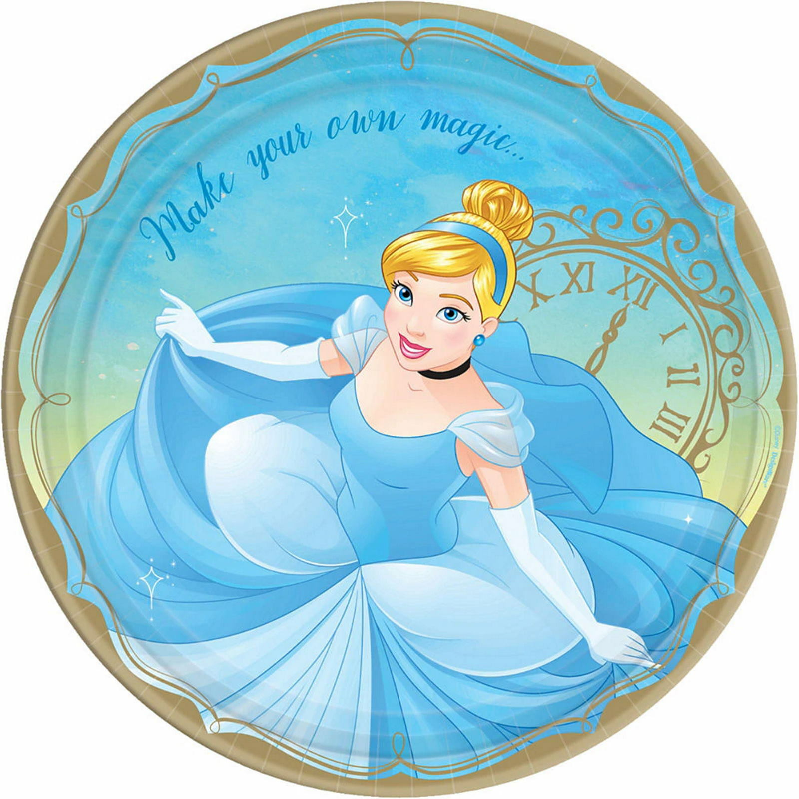 Disney Princess Once Upon A Time Cinderella Large Paper Plates (Pack of 8)