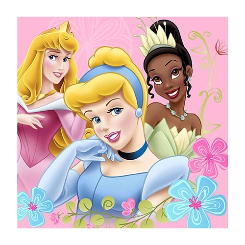 Disney Fanciful Princess Small Napkins / Serviettes (Pack of 16)