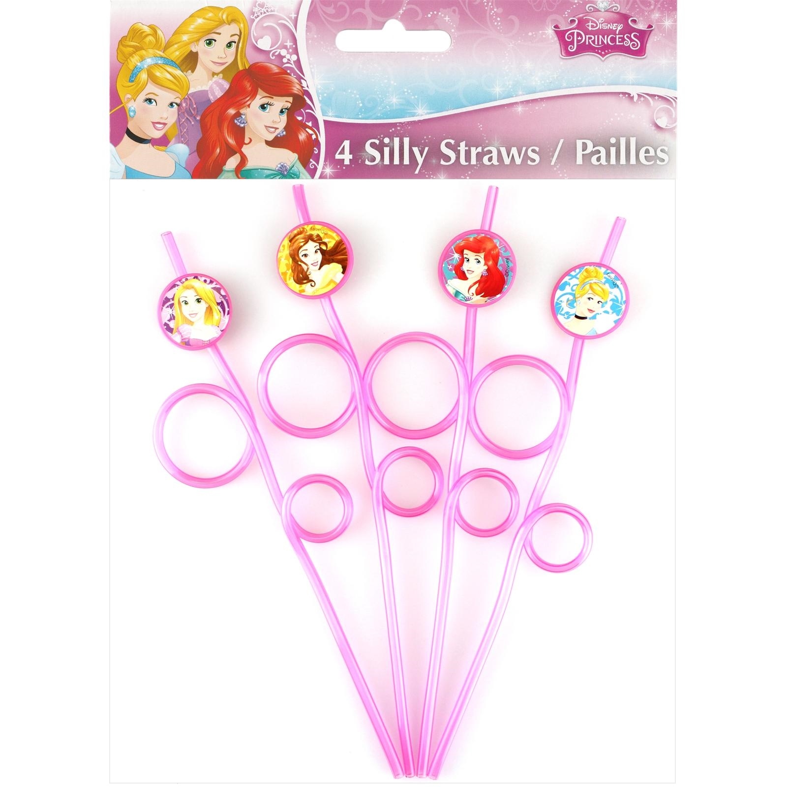 Disney Princess Plastic Silly Straws (Pack of 4)