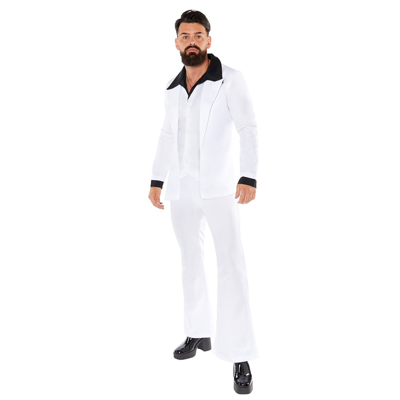 70's White Disco Suit Men's Costume Small