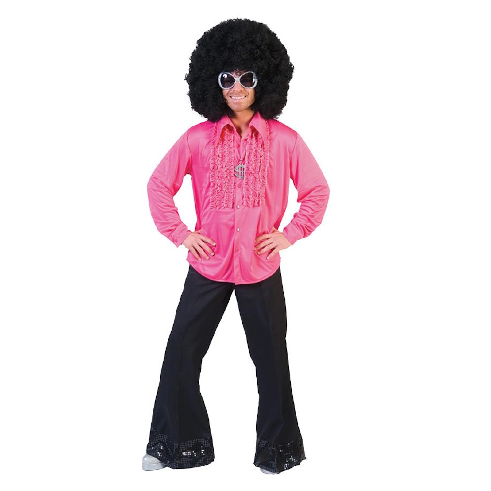 Saturday Night 1970's Pink Adult Shirt Medium