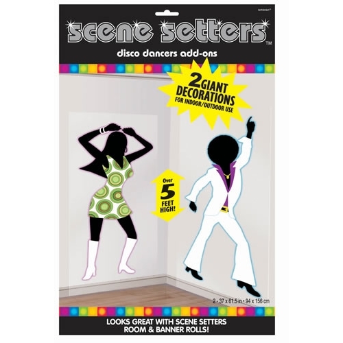Disco Dancers Scene Setter Wall Decorations