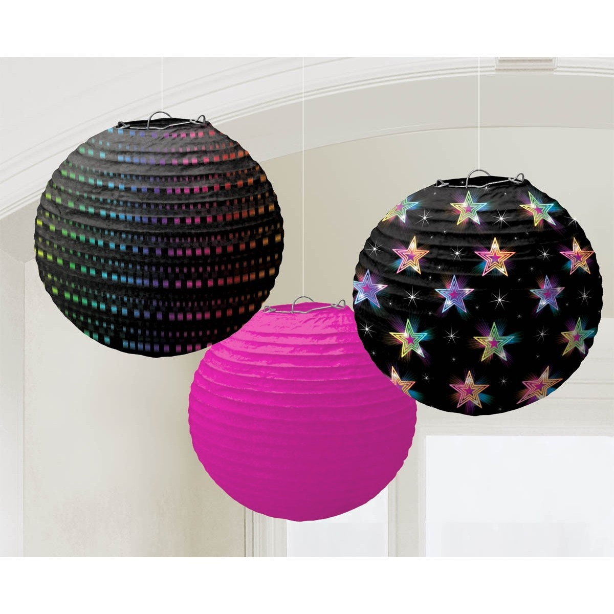 Disco Fever Paper Lanterns (Pack of 3)