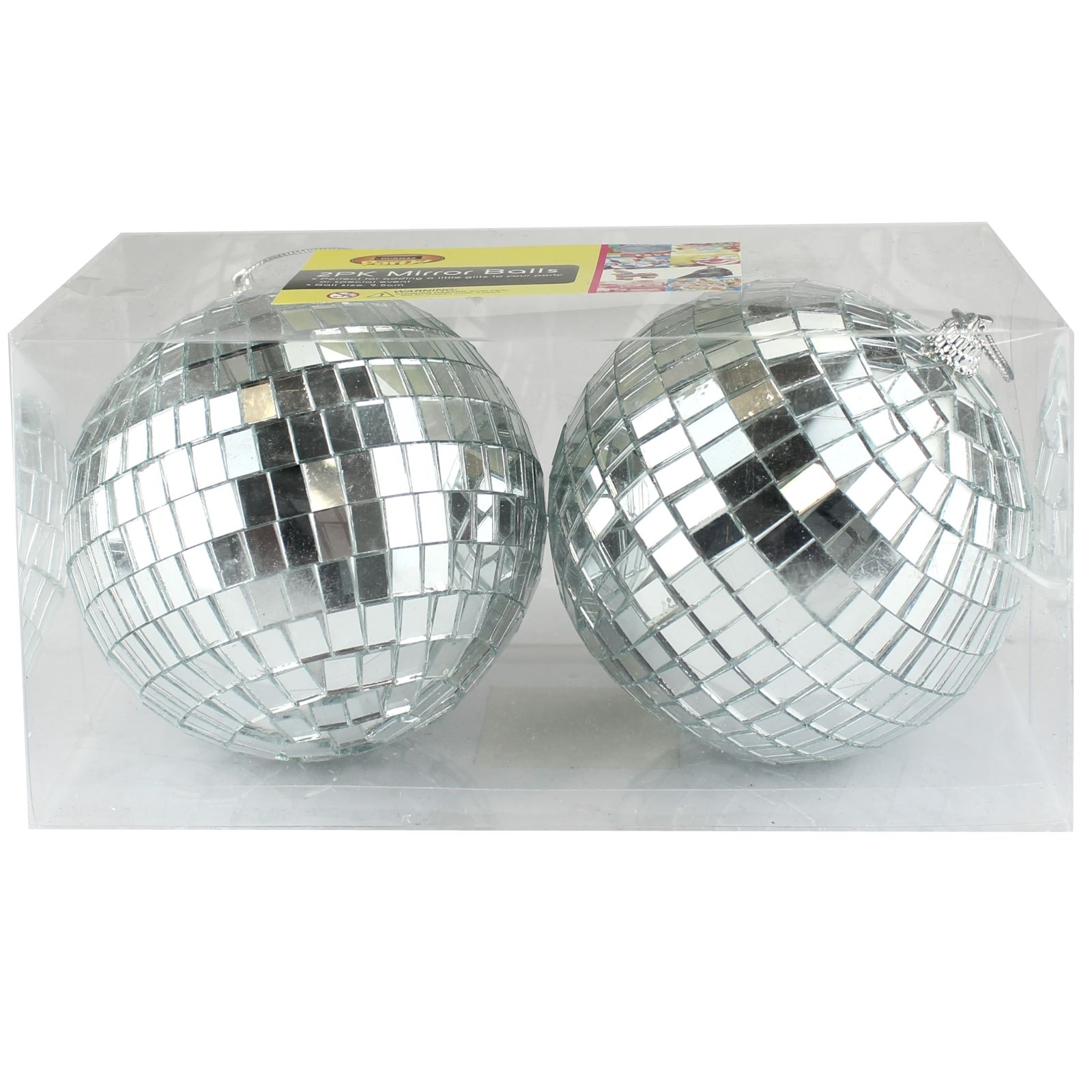Disco Mirror Balls 9.5cm (Pack of 2)