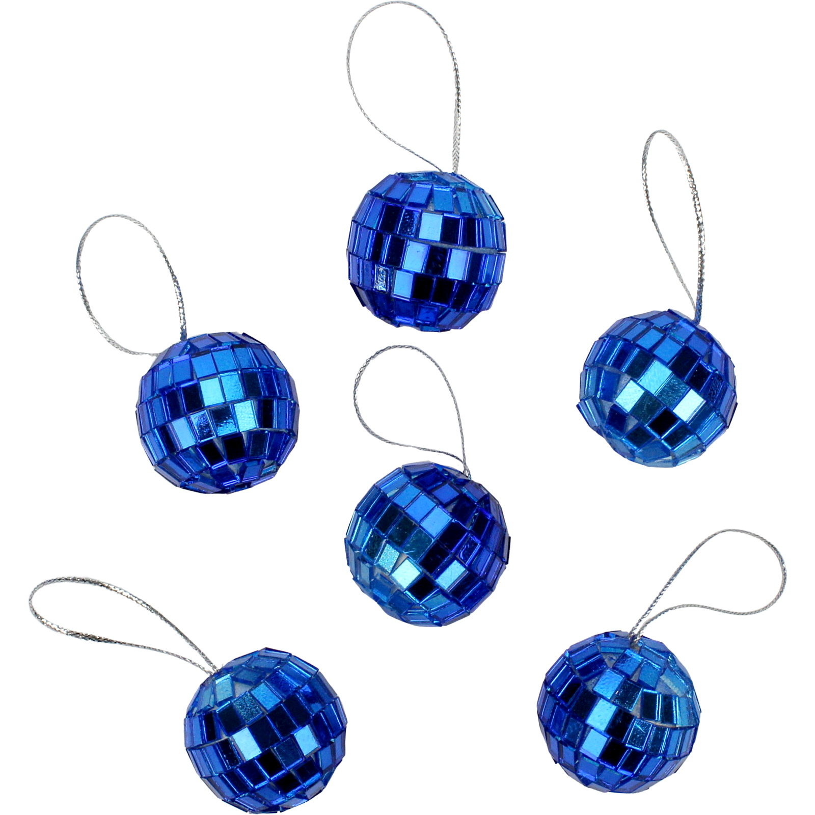 Mini Blue 3cm Disco Mirror Balls (Box of 6)