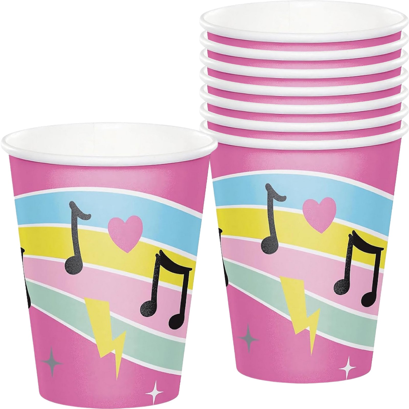 Birthday Beats Paper Cups (Pack of 8) 