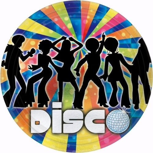 Disco Dancers Large Paper Plates (Pack of 8)