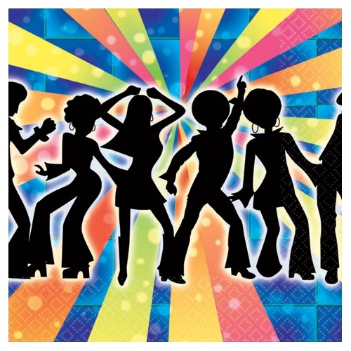Disco Dancers Small Napkins / Serviettes (Pack of 16)