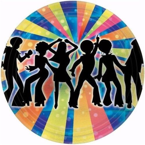 Disco Dancers Small Paper Plates (Pack of 8)