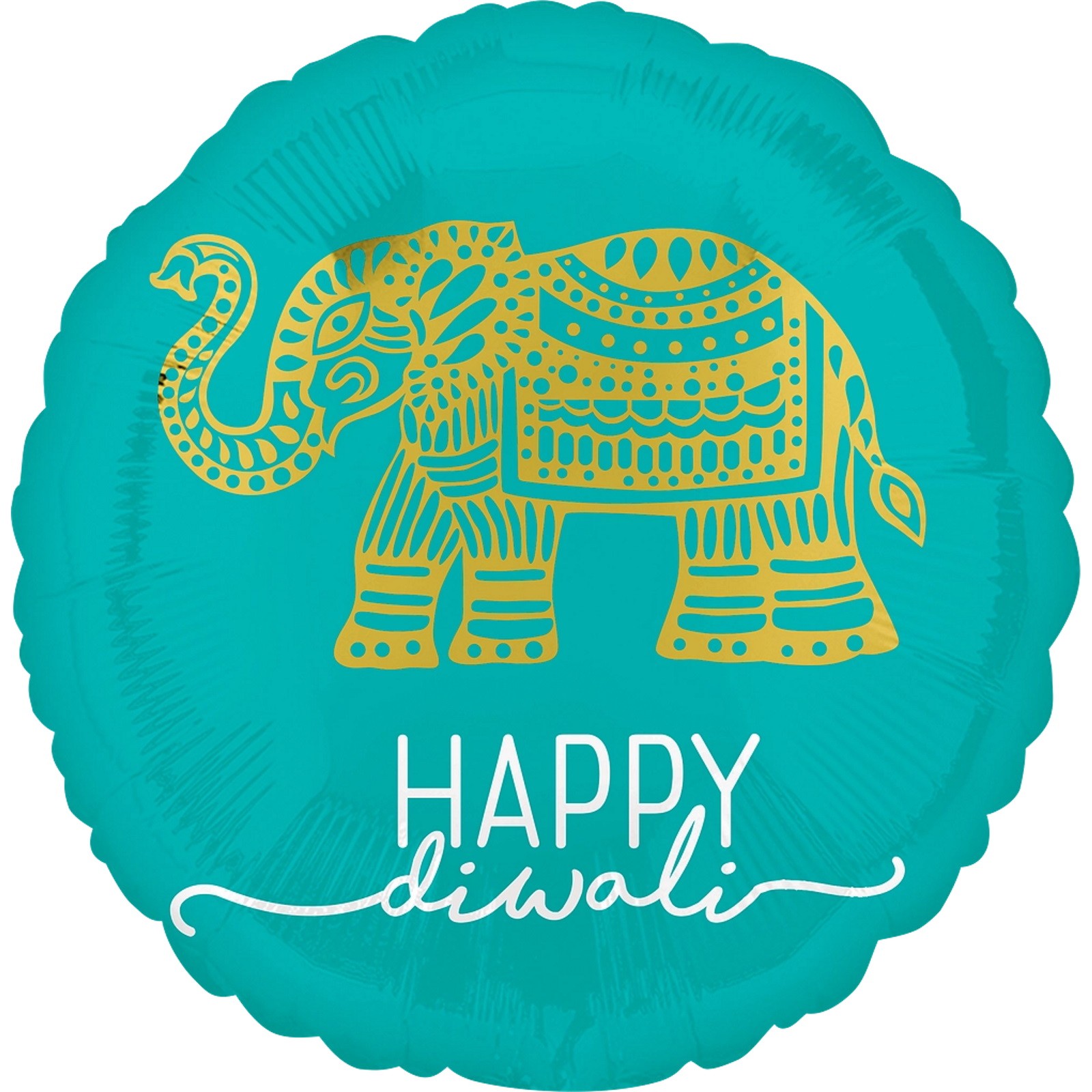 Happy Diwali Round Foil Helium Balloon