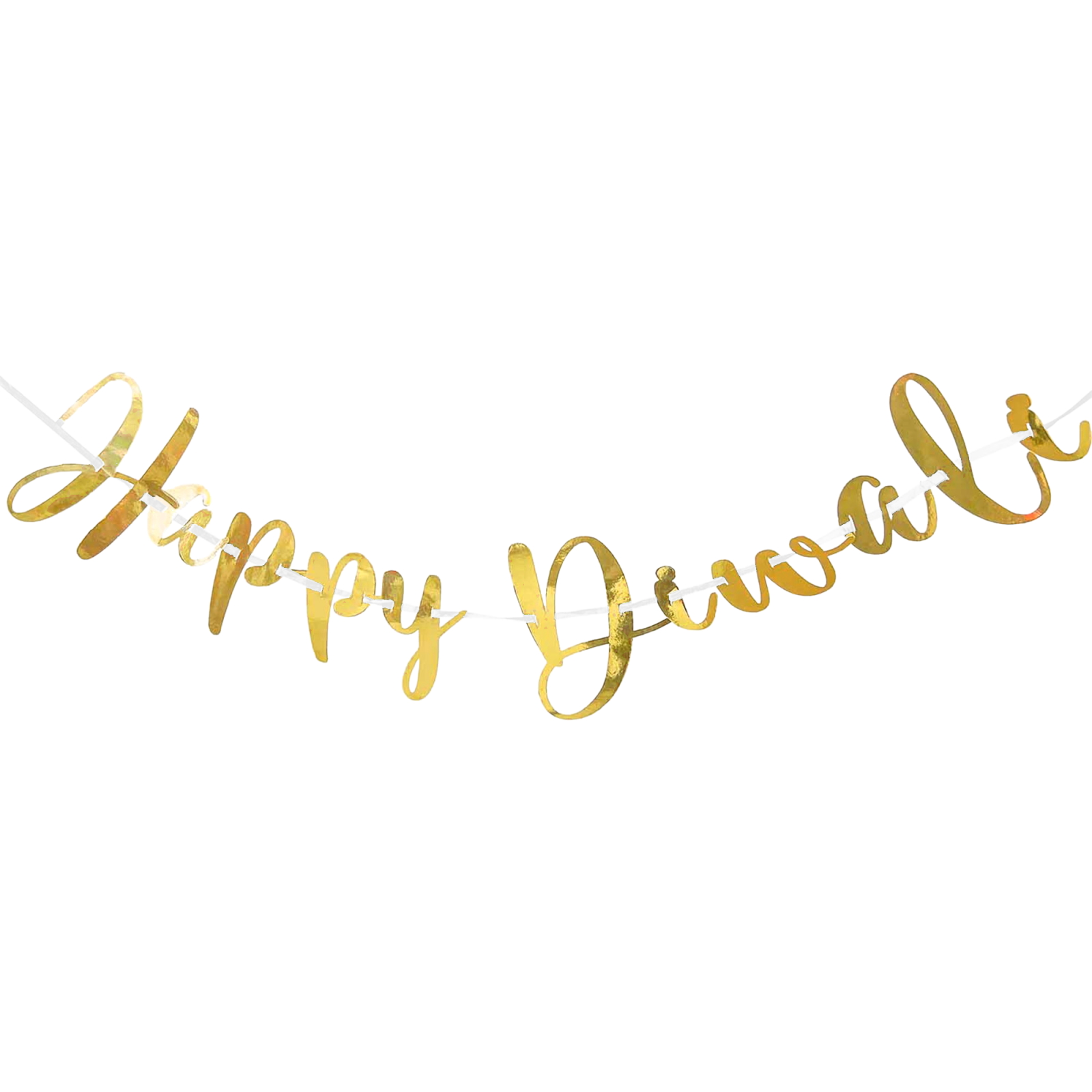 Happy Diwali Gold Letter Banner 