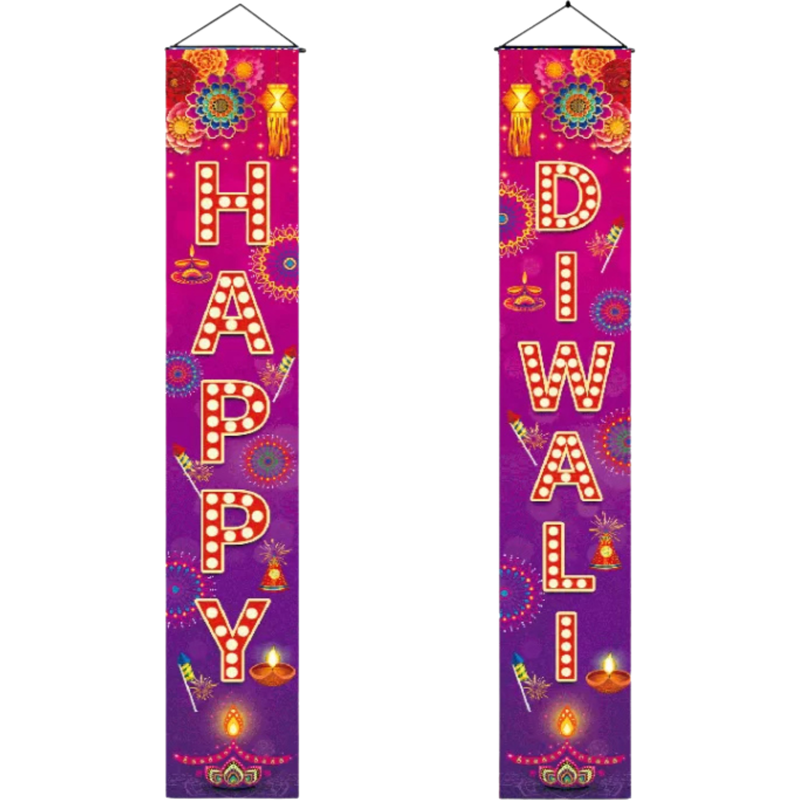 Happy Diwali Fabric Decoration Banners