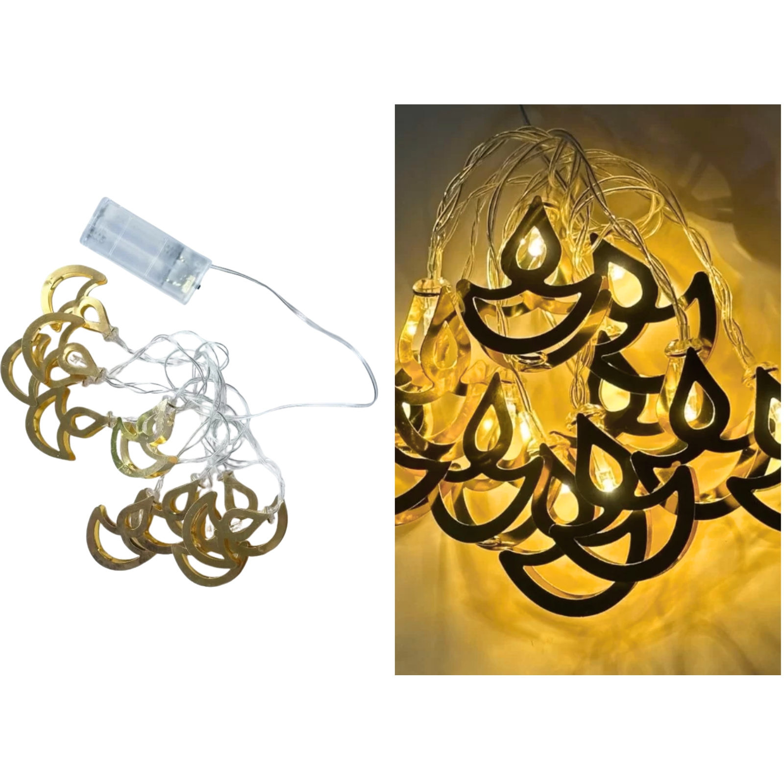 Gold Diwali Candle LED Lights 1.65m