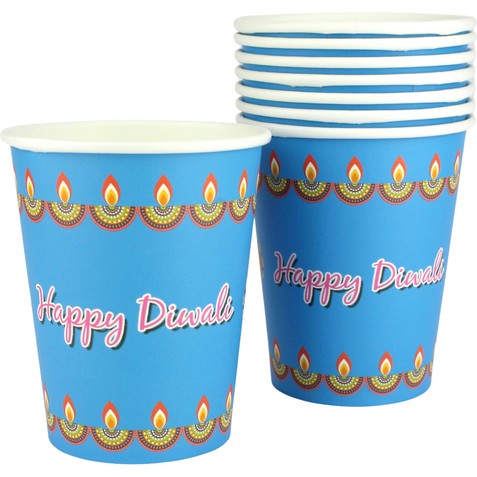 Happy Diwali Paper Cups (Pack of 8)
